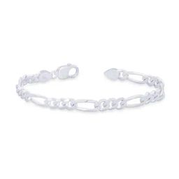Taraash 92.5 Sterling Silver Figaro Chain Bracelet-image-45