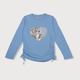 Gini and Jony Blue Embellished Print Top-image-12