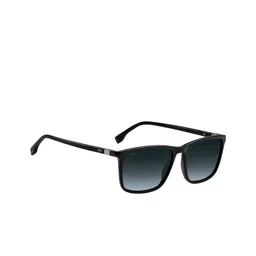 Hugo Boss Men Grey Lens & Black Rectangle Sunglasses with-picture-2
