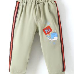 Mini Taurus Full Length Track Pant Whale Print - Green-picture-29
