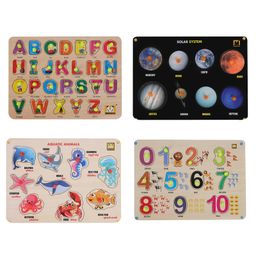 MINDMAKER Wooden Puzzle with Knobs Multicolour - 54 Pieces-2