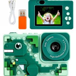 Happy Hues Digital Camera for Kids with HD Video- 1080P & 2.4inch IPS Screen -Camera Toy with Filters-Frames & in-Built Games for Kids-Dinosaur-10