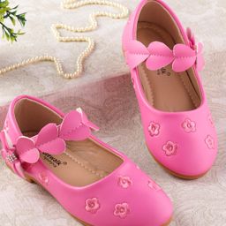 Cute Walk by Babyhug Ballerina with Velcro Closure & Floral Print - Pink-picture-8