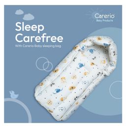 Carerio Pure Mul Mul 100% pure cotton 3-in-1 Baby Sleeping & Carry Nest: A portable, skin-friendly sleeping solution for babies. (L 75cm x W 50cm) - pack of 1-image-91