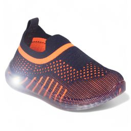Lil Lollipop Mesh Detailed & Striped LED Shoes - Navy Blue-image-55