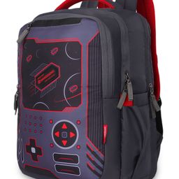 HARISSONS Geek Grey Red school Backpack for Lightweight Bookbag for Kids,Teens & Students.(Age - 6 to 9 Year - Height 18 Inches)-image-68