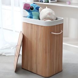 The Better Home Brown Foldable Bamboo Laundry Basket With Lid - 72L-image-74