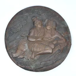 Exotic India Brown Brass Wall Plate-picture-39