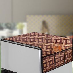 The Furnishing Tree Coffee Brown Plastic Refrigerator Cover-image-88
