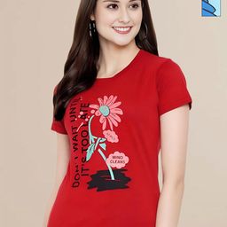 Mast & Harbour Women Pack of 2 Looney Tunes Graphic Printed Round Neck Cotton T-shirts-image-55