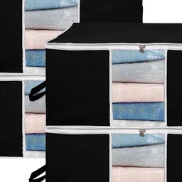 AMAK INC Black Fabric Wardrobe Organisers-28