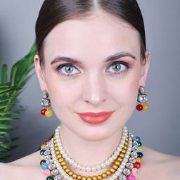 Dhivara Copper-Plated Kundan Studded Jewellery Set-picture-32