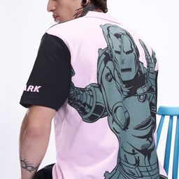 Kook N Keech Marvel Men Iron Man Printed Polo Collar Oversized T-shirt-image-95