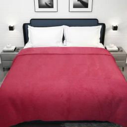 Dhrohar Pink Polyester 300 GSM Double Bed Blanket-23
