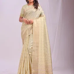 KALINI Woven Design Zari Organza Saree-picture-21