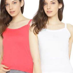 Lady Lyka Multicolor Cotton Camisole (Pack Of 2)-picture-47