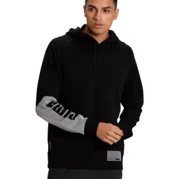 Puma Graphic Knit Black Hooded Sweatshirt-28