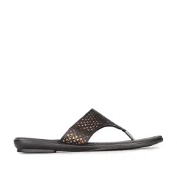 Bata Women's Black Thong Wedges-image-30