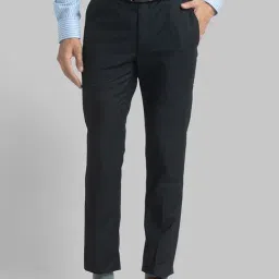 Park Avenue Black  Super Slim Fit Trousers-image-51