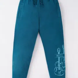 Ed-a-Mamma Kids Blue Cotton Printed Joggers-image-91