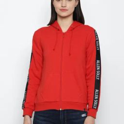 Allen Solly Red Printed Sweatshirt-image-36