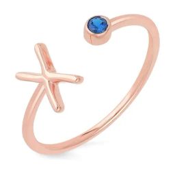 Malabar Gold and Diamonds 14k Gold Alphabet X Ring for Women-image-2