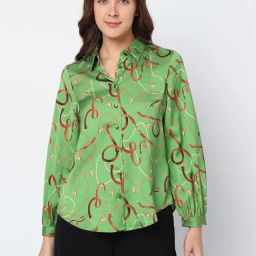Vero Moda Green Printed Shirt-image-60