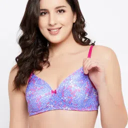 Clovia Blue Floral Print Full Coverage Bra-picture-41