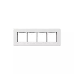 Reo by Havells Cover Plate Horizontal 8 Module Polycarbonate Elegant White, AHRPLCWH08-picture-7