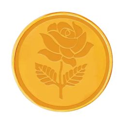 Muthoot Pappachan Swarnavarsham Rose 22k (916) 2gm Yellow Gold Coin-image-55