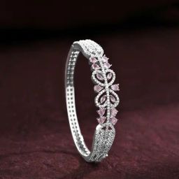 Priyaasi American Diamond Sparkle on Silver-Plated Bracelet-16