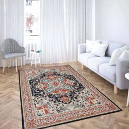 Presto Multicolor Polyester Traditional Washable Carpet-18