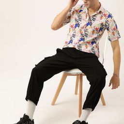 Kook N Keech Men Relaxed Printed Cotton Linen Casual Shirt-image-54