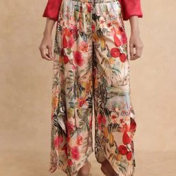RAREISM Multi Cotton Blend Printed Trousers-picture-3