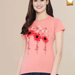 Mast & Harbour Women Typography 2 Printed Applique T-shirt-picture-23