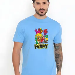 KaamBhari Graphic Printed Round Neck Pure Cotton Regular Fit T-shirt-picture-1