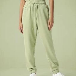 RAREISM Green Cotton Blend Solid Trackpants-image-95