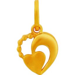 Muthoot Pappachan Swarnavarsham BIS Hallmarked 22k Yellow Gold Mini Heart Pendant-image-16