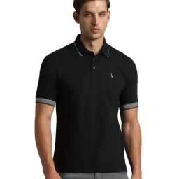 Simon Carter London Black Slim Fit Polo T-Shirt-image-19