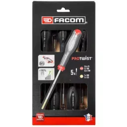 FACOM Prot Screwdriver Set Standard Black/Silver, AT.5PB (Set of 5 Pcs)-11
