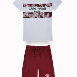 Gini and Jony Boys Printed T-shirt with Shorts-image-24