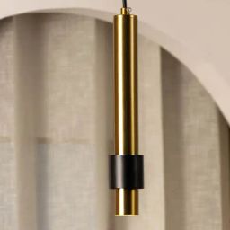 Whispering Homes Multicolor Modern Black & Gold Long Style Pendant Light-14