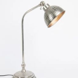 Fabindia Labh Silver Study Table Lamp without Shade image 2
