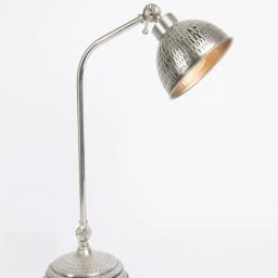 Fabindia Labh Silver Study Table Lamp without Shade image 3