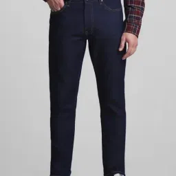 Jack & Jones Dark Blue Denim Cotton Skinny Fit Jeans-image-30