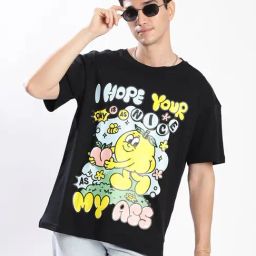 Bene Kleed Men Black Graphic Print T-Shirt-image-65
