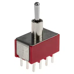 RS PRO Toggle Switch PCB Mount On-On-On 4PDT Through Hole Terminal, 7347012-12