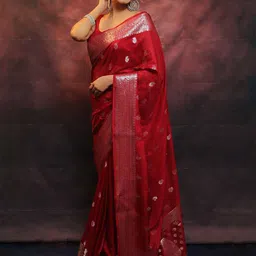 Aldwych Woven Design Zari Banarasi Saree-21