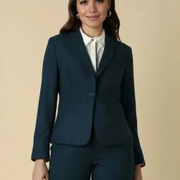 Allen Solly Navy Self Pattern Blazer-picture-23