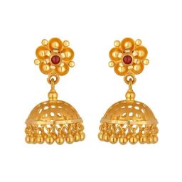 Joyalukkas 22k Yellow Gold Floral Chandelier Jhumki Earrings for Women-image-57